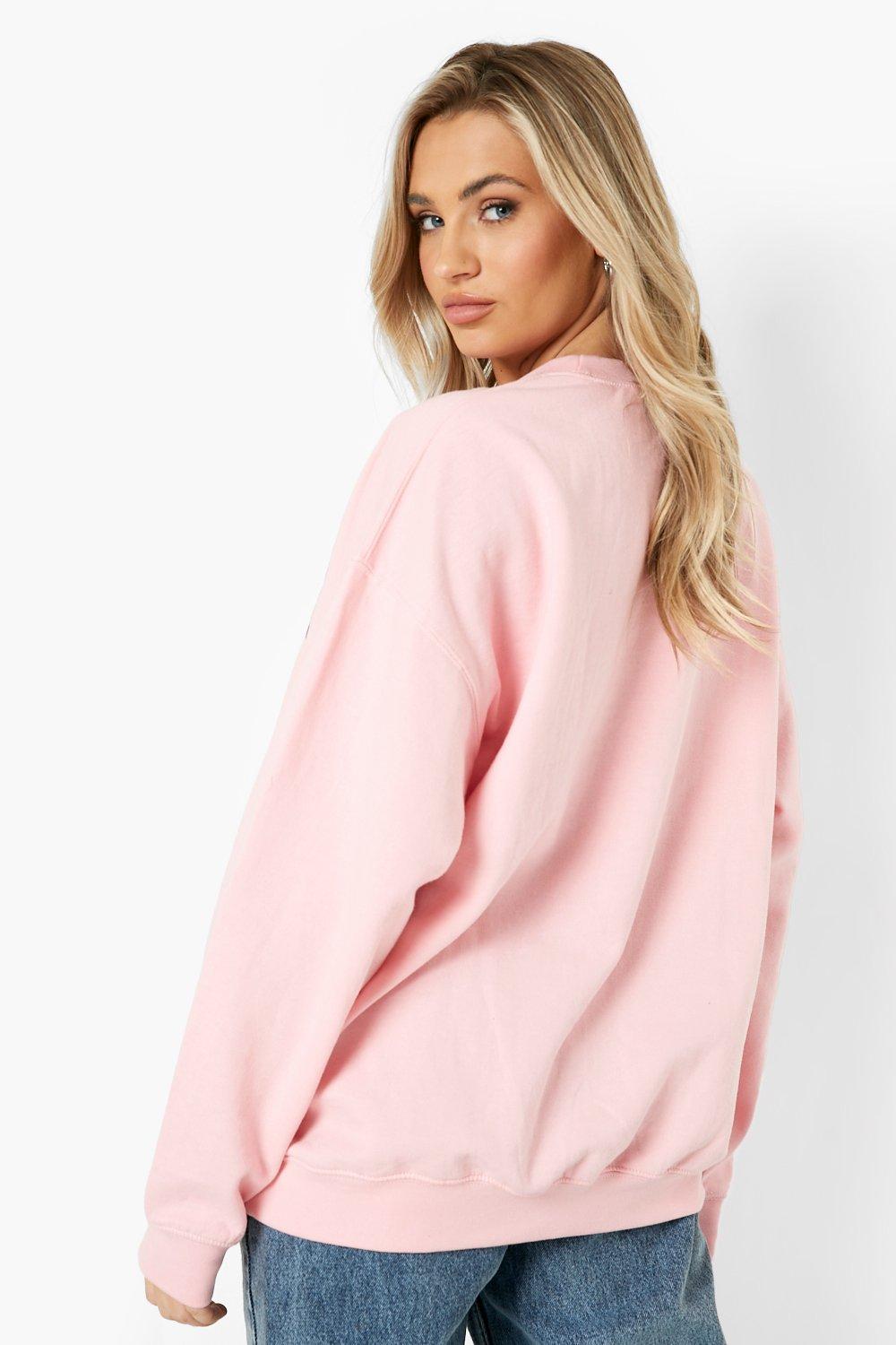 Boohoo discount pink sweatshirt